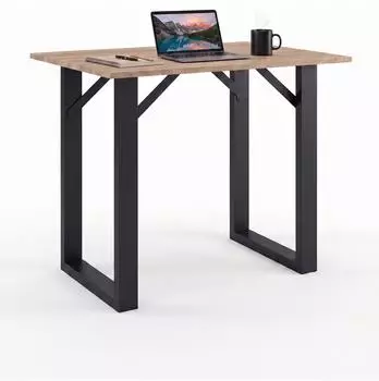 VCM Xona Bartisch 110x50cm, schwarz/Sonoma-Eiche