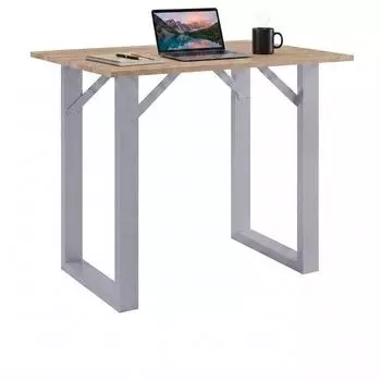 VCM Xona Bartisch 140x50cm, Silber/Sonoma-Eiche