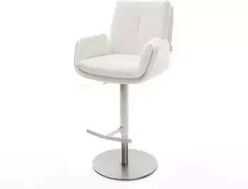 DeLife Clea-Flex Barstuhl Bouclé creme-weiß, höhenverstellbar (47189)