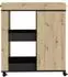 Forte Home BAR 70 80 Barschrank 2 Türen, Artisan Eiche/Schwarzeiche, 77,5x88,5x42cm (HMBK204-C773)