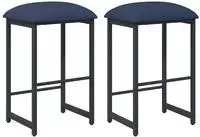 vidaXL Barhocker 2 stk. Blau 40 x 32 x 74 cm Holzwerkstoff