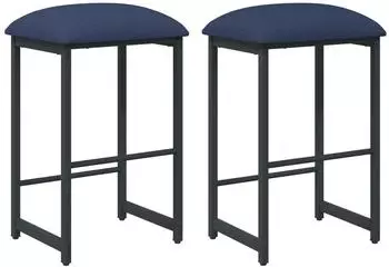 vidaXL Barhocker 2 Stk. blau, Holzwerkstoff, 40x32x74cm (8006228)