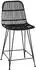 vidaXL Barhocker 2er-Set schwarz, Rattan und Stahl, 44x54x96cm (42033209)