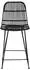 vidaXL Barhocker 2er-Set schwarz, Rattan und Stahl, 44x54x96cm (42033209)
