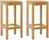 vidaXL Barhocker 2er-Set, Teak Massivholz, natur