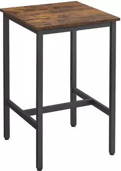 Vasagle Bartisch, quadratisch, Stahlgestell, 60x60x92cm (LBT25X)