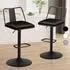 LuxusKollektion Barhocker-Set 2-teilig, höhenverstellbar, drehbar, Kunstleder, schwarz