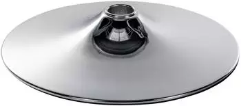 CLP Barhocker Bodenteller rund, chrom (45cm)