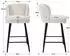 LuxusKollektion Barhocker 4er-Set, Kunstfell, Metallfüße, weiß