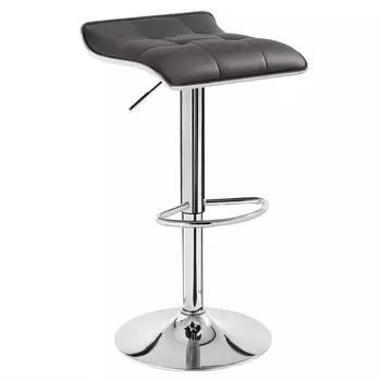 Woltu Barhocker h&ouml;henverstellbar, 360&deg; drehbar, PU-Bezug, grau (BH28gr-1)