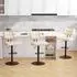 LuxusKollektion Barhocker 3er-Set, höhenverstellbar, 360° drehbar, PU-Leder, beige