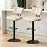 LuxusKollektion Barhocker 3er-Set, höhenverstellbar, 360° drehbar, PU-Leder, beige