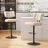 LuxusKollektion Barhocker 3er-Set, höhenverstellbar, 360° drehbar, PU-Leder, beige