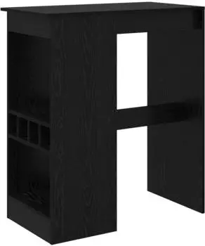 vidaXL Bartisch mit Ablagen, Holzwerkstoff, schwarze Eiche, 90x47,5x103,5cm (853936)