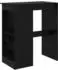 vidaXL Bartisch mit Ablagen, Holzwerkstoff, schwarze Eiche, 90x47,5x103,5cm (853936)
