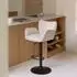 MCW Barhocker M67 mit Armlehne, drehbar, Stoff, creme (101355)