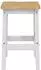 vidaXL Barhocker EKAI 2er-Set, Kiefernholz massiv, weiß, 40x29x63cm