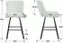 LuxusKollektion Barhocker 2er-Set, Chenille gepolstert, weiß, Metallbeine