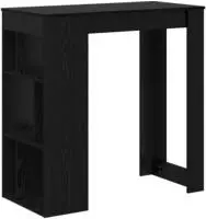 vidaXL Bartisch 102 x 50 x 103,5 cm Holzwerkstoff Schwarz Eichen-Optik