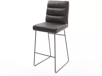 DeLife Pela-Flex Barstuhl Vintage Anthrazit, Kufengestell Metall (21106)