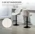 HomCom Barhocker 2er Set, höhenverstellbar, drehbar, Chenille-Optik, beige
