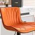 LuxusKollektion Barhocker 2er-Set, drehbar & höhenverstellbar, Kunstleder, orange