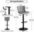 LuxusKollektion Barhocker 2er-Set, höhenverstellbar, drehbar, Kunstleder, grau