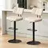 LuxusKollektion Barhocker 2er-Set, höhenverstellbar, 360° drehbar, Kunstleder, beige