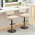 LuxusKollektion Barhocker 2er-Set, höhenverstellbar, 360° drehbar, Kunstleder, beige