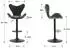 LuxusKollektion Barhocker 4er Set, höhenverstellbar, 360° drehbar, Chenille, grün