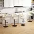 LuxusKollektion Barhocker 4er-Set, höhenverstellbar, drehbar, PU-Leder, beige