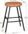 LuxusKollektion Barhocker 2er-Set, PU-Bezug, braun/schwarz, 62cm hoch (ECB2)