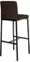 CLP Freeport Barhocker 2er-Set, Stoff, braun (327332)