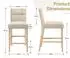 LuxusKollektion Barhocker 2er-Set Chenille, beige, mit Griff-Rückenlehne und Fußstütze
