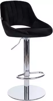 CLP Milet Barhocker h&ouml;henverstellbar, Samt, schwarz (328842)