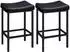 LuxusKollektion Barhocker 2er-Set, PU-Sitzfläche, Metallgestell, 63cm, schwarz
