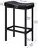 LuxusKollektion Barhocker 2er-Set, PU-Sitzfläche, Metallgestell, 63cm, schwarz