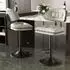 LuxusKollektion Barhocker 2er Set, gepolstert mit Rückenlehne, höhenverstellbar, beige