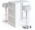 VICCO Bartisch-Set mit 2 Barhockern, weiß, 57x80cm (33215)