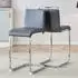Stilvora Barhocker 2er-Set PU-Leder, dunkelgrau/silber, 96,5cm (KABPYGR4SDCB6H)