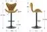 LuxusKollektion Barhocker 2er Set, höhenverstellbar, 360° drehbar, Chenille, gelb