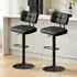LuxusKollektion Barhocker 3er-Set, höhenverstellbar, 360° drehbar, PU-Leder, schwarz