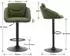 LuxusKollektion Barhocker 4er-Set, 360° drehbar, höhenverstellbar, Leinen, grün