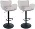 MCW M67 Barhocker 2er-Set, drehbar, Stoff, creme/schwarz (101359)