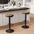 LuxusKollektion Barhocker 2er Set, schwarz, Holz, höhenverstellbar, schwenkbar
