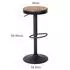 LuxusKollektion Barhocker 2er Set, schwarz, Holz, höhenverstellbar, schwenkbar