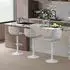 LuxusKollektion Barhocker 3er-Set, höhenverstellbar, drehbar, Kunstleder, weiß