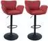MCW Barhocker M67 drehbar mit Armlehne, Stoff rot, Fuß schwarz (101360)