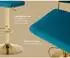 LuxusKollektion Barhocker 2er-Set, drehbar, höhenverstellbar, Samt, teal (2er-Set)