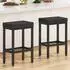 LuxusKollektion Barhocker ohne Lehne, 2er-Set, 66cm, schwarz, Metallgestell
